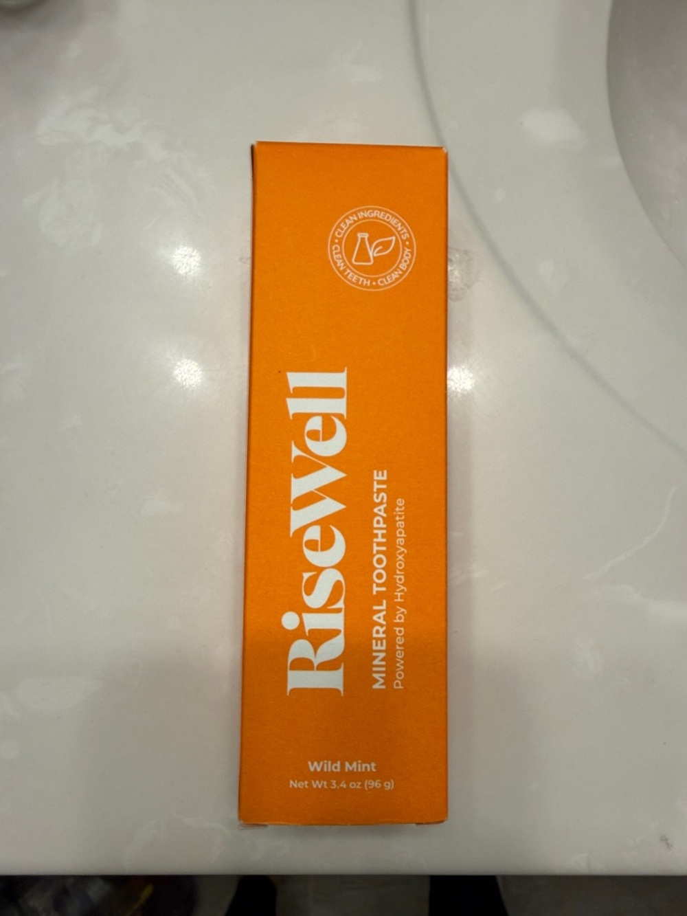 Risewell Wild Mint Mineral Toothpaste - Bright Orange Box